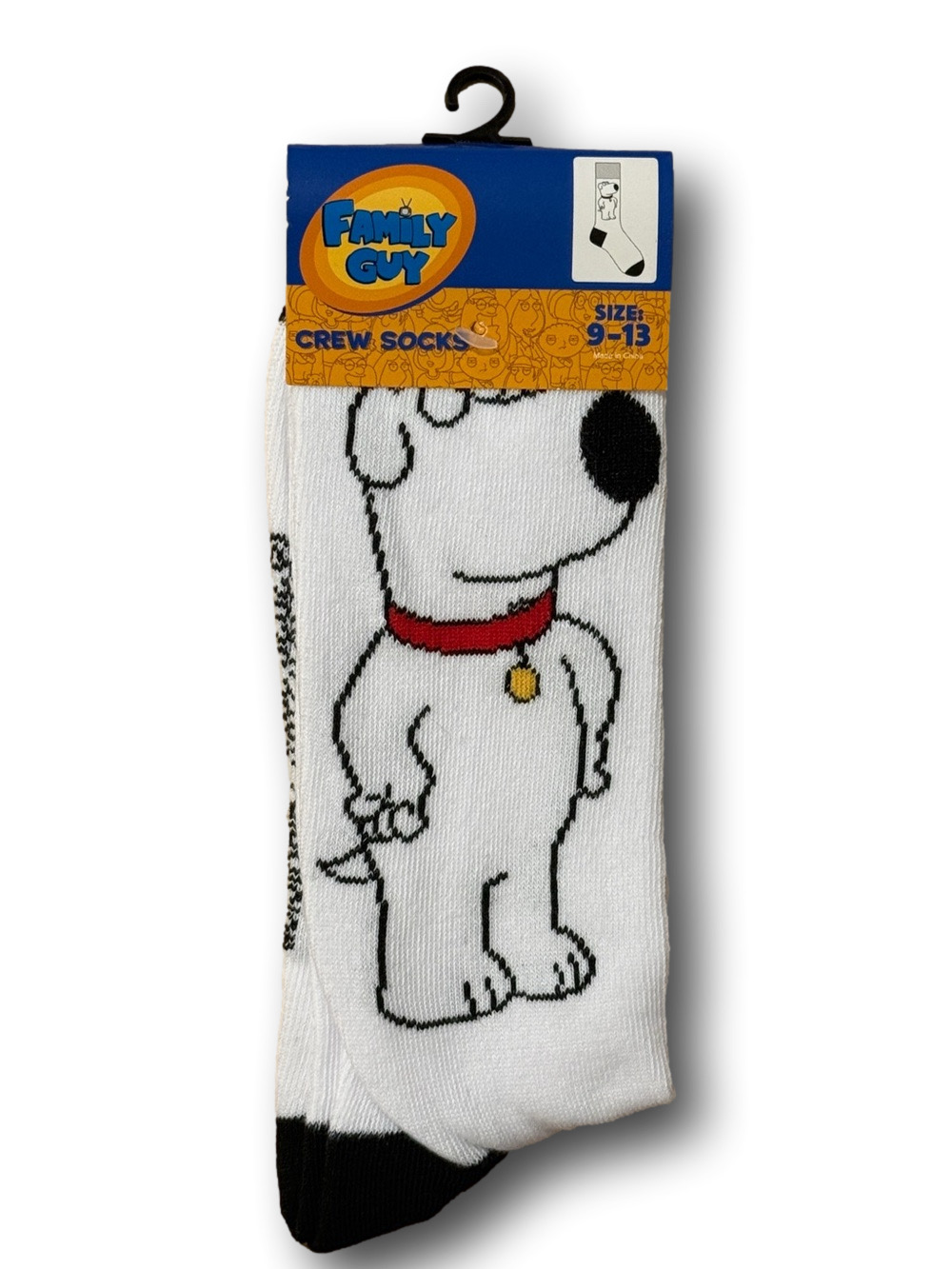 3/$20 Family Guy Brian Griffin Funny Novelty Crew Socks - NWT